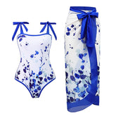 Blue Leaf cosume with sarong