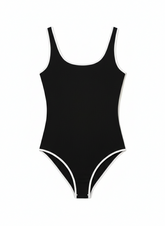 Black deep back swimsuit