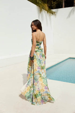 Beachdiva's  Premium_starfish_multicolour Swimwear with Sarong Skirt