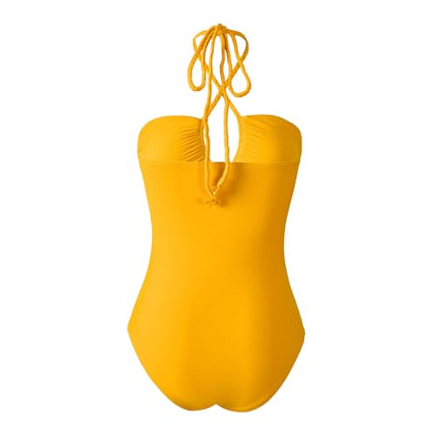 Yellow Monokini with Sarong