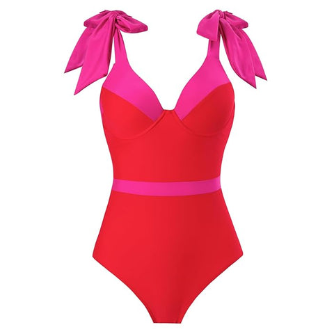 Pink and orange Swimwear with Sarong