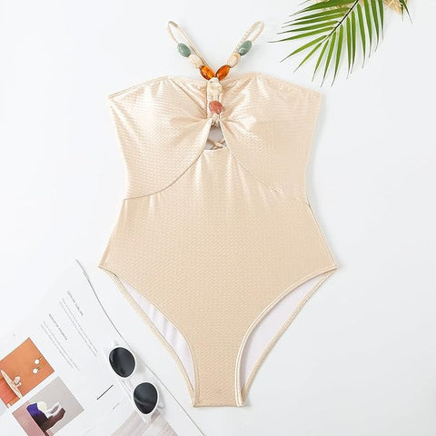 Beachdiva - Premium_Beige_swimwear with Sarong