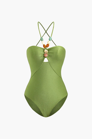 Beachdiva - Green swimwear with Sarong