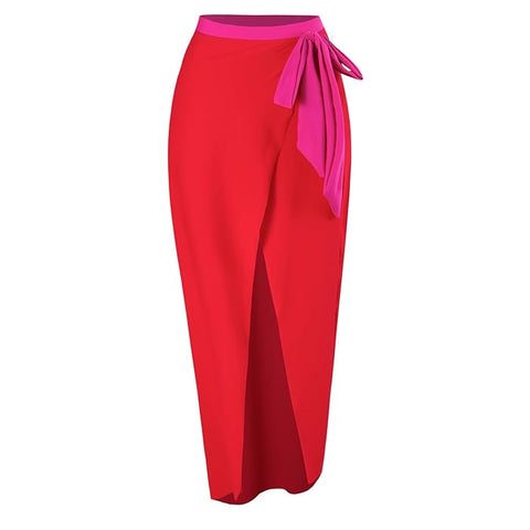 Pink and orange Swimwear with Sarong