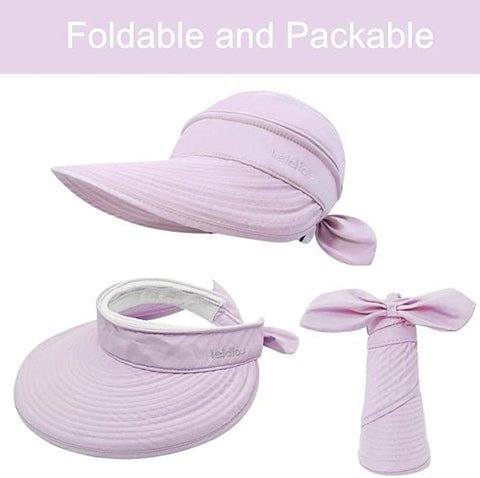 Large Brim Sun Hat Summer UV Protection for beach Thin Hat 2 in 1 Beach Sun Hat (Copy)
