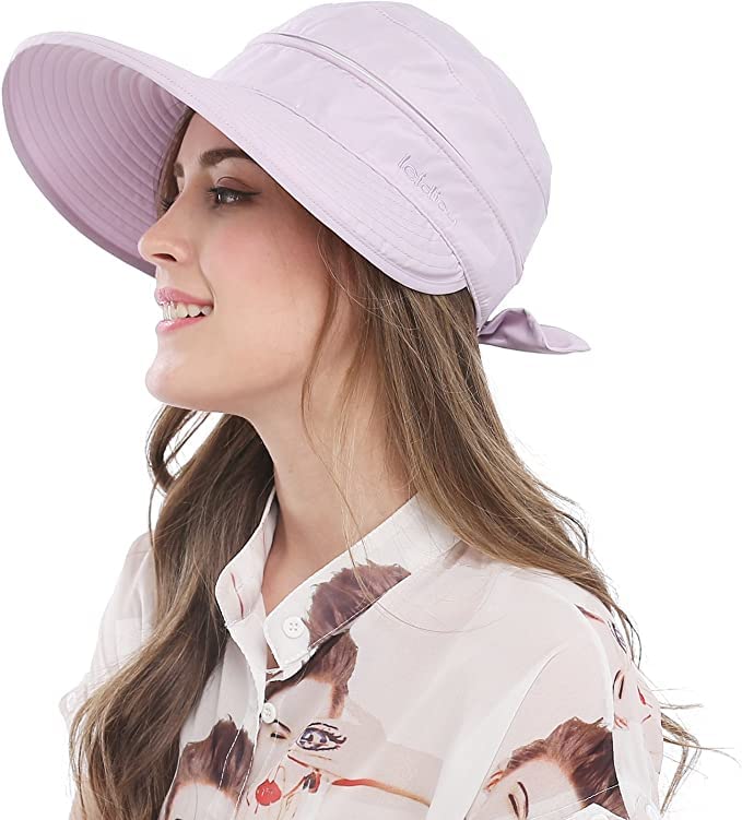 Large Brim Sun Hat Summer UV Protection for beach Thin Hat 2 in 1 Beach Sun Hat (Copy)