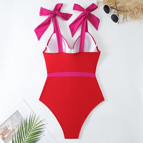 Pink and orange Swimwear with Sarong