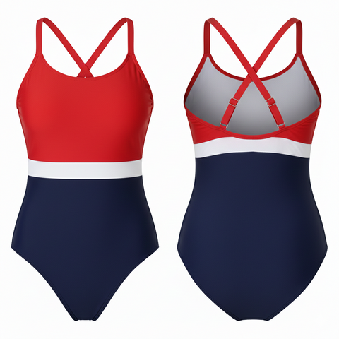 RED and Blue Swimsuit