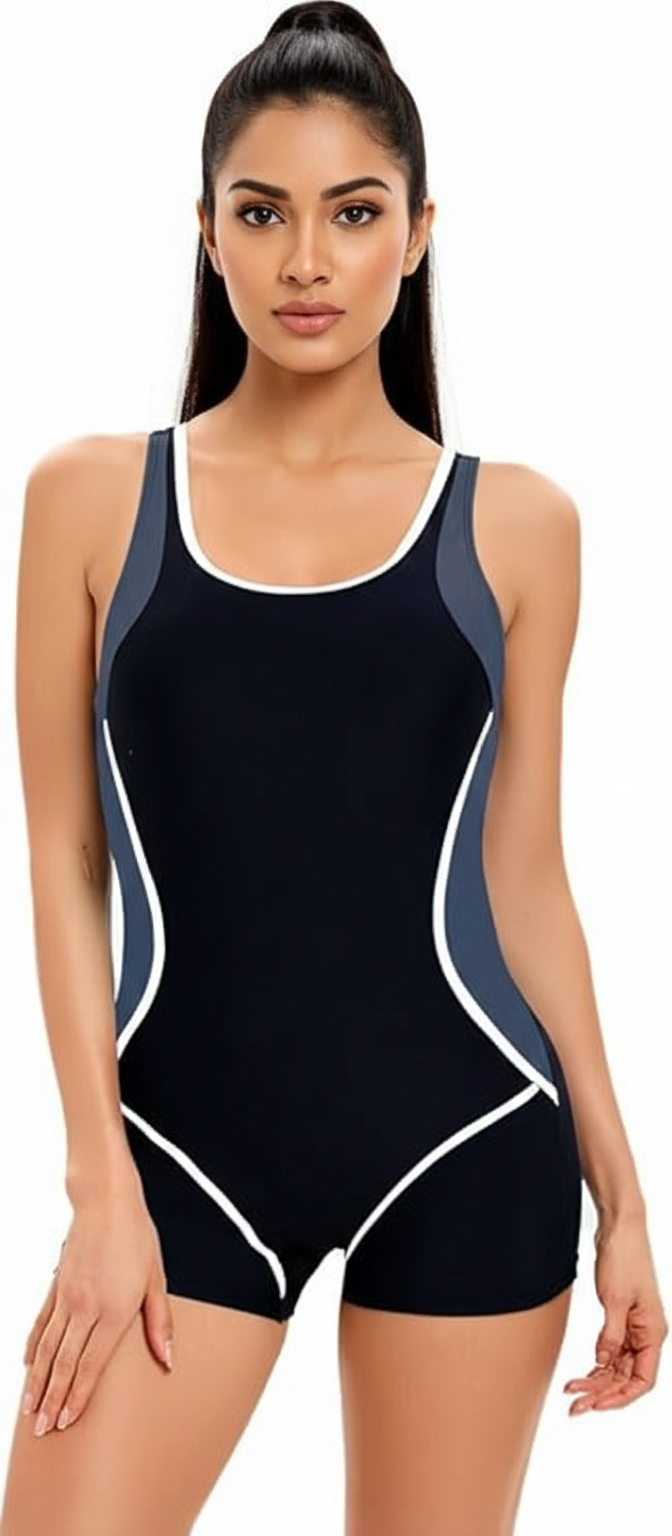 Black and Grey Swimwear back design