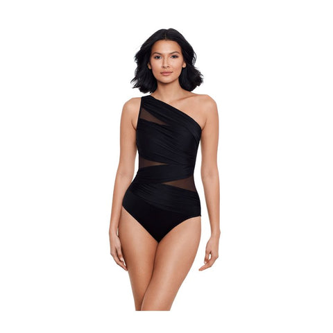 Black Net Cut out Swimwear