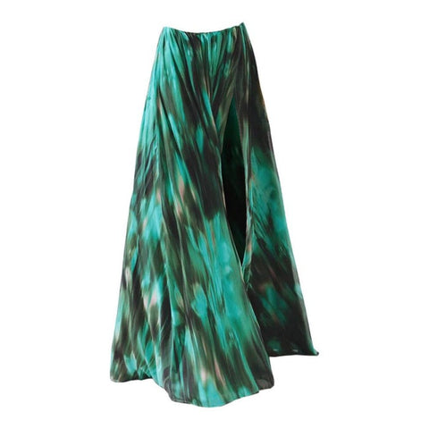 Beachdiva's  Premium_starfish_Green Swimwear with Sarong Skirt