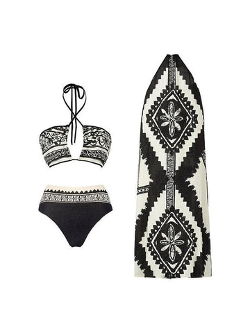 Black and white bikini with Cover up