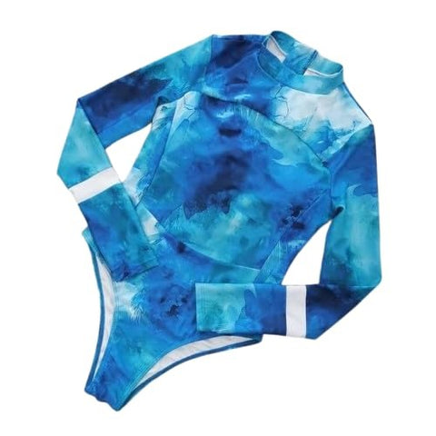 Blue Swimsuit With Back ZIP