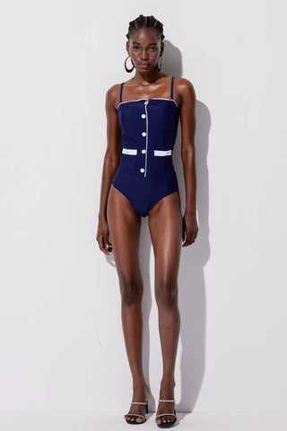 Blue Swimwear with Shorts